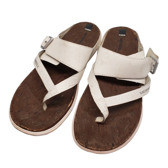 Merrell Select Move Slip On Y Strap Leather Sandal Size 10 Adjustable St… - Picture 14 of 14